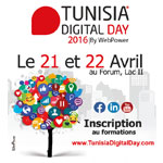  Programme de Tunisia Digital Day 2016 du 21 au 22 Avril au Forum, Lac II