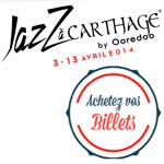 Les billets du Jazz à Carthage disponible dans les boutiques Tunisiana