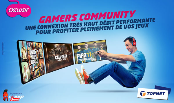 TOPNET lance « Gamers Arena » pour la création de son équipe e-sport et présente sa solution « Gamers Community »