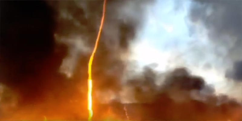 En vidéo : Une tornade de feu impressionnate au Royaume-Uni