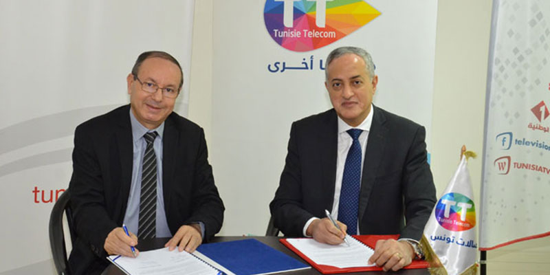 Signature d’une convention de partenariat entre Tunisie Telecom et la Télévision Tunisienne