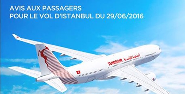 Tunisair annonce un vol aujourd’hui au départ d’Istanbul