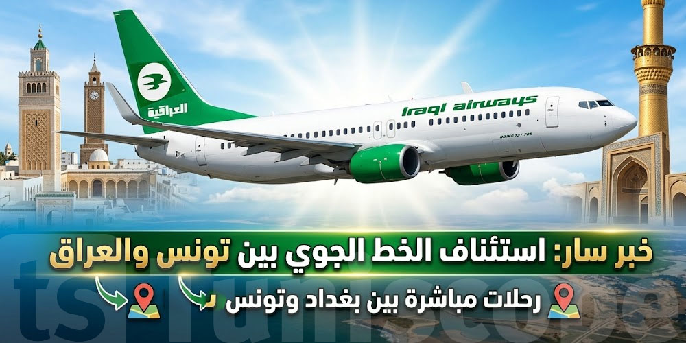 عاجل: استئناف الرحلات بين تونس وبغداد: ماذا نعرف؟