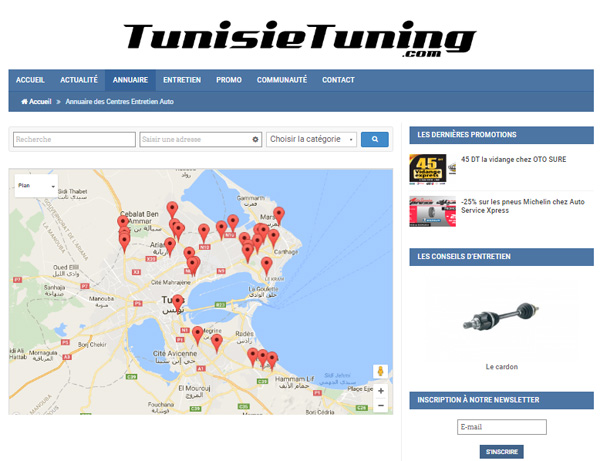 TunisieTuning.com : Le site web dédié à l’entretien automobile en Tunisie