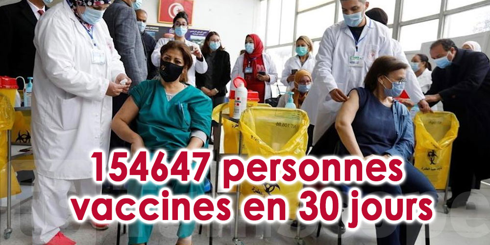 154647 personnes vaccines en 30 jours 
