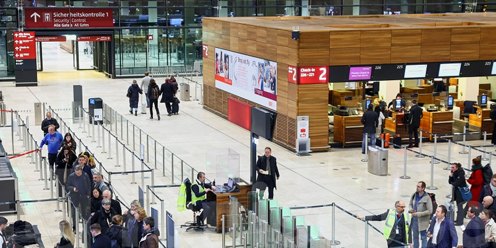 عاجل : توقف الرحلات المغادرة من مطار برلين