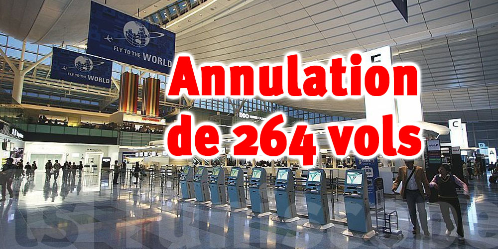 Annulation de 264 vols en raison d'un typhon