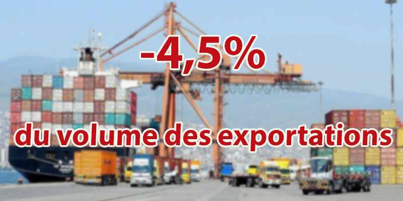 Baisse du volume des exportations tunisiennes
