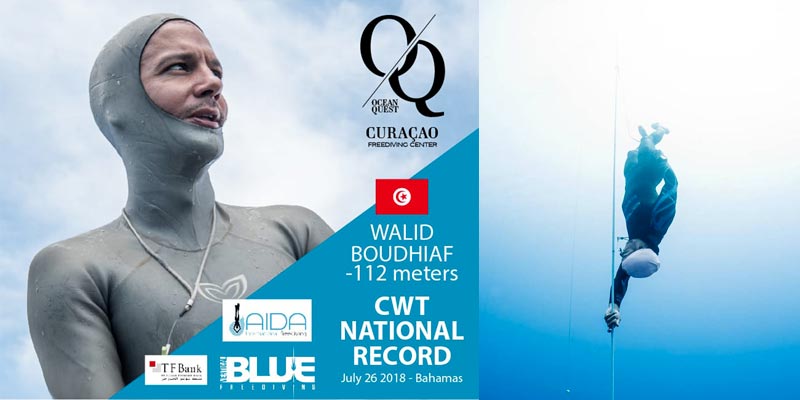 En photos : Walid Boudhiaf, recordman national d’apnée en immersion libre