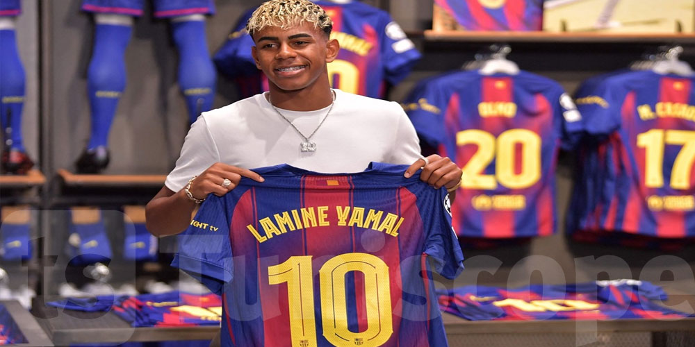 رسميا: لامين يامال يرتدي الرقم 10 في برشلونة
