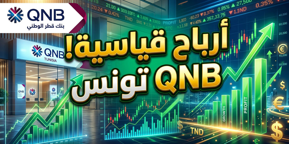 QNB تونس يسجل نتائج قياسية: 42.9 مليون دينار أرباحًا صافية خلال السداسي الأول من 2026